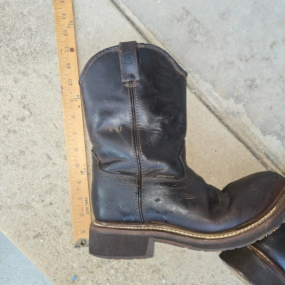 Carolina Boots‎ Waterproof 8 D Mens Brown Pull On Workwear Safety Composite Toe